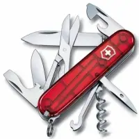 Офицерский нож Climber 91, прозрачный красный