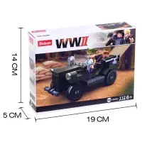 Конструктор Армия ВОВ Sluban &laquo;Военный джип&raquo;, 112 деталей