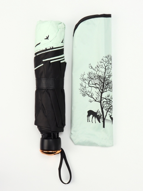 Зонт механический «Деревья», эпонж, 4 сложения, 8 спиц, R = 49/56 см, D = 112 см, цвет МИКС Зонт механический «Деревья», эпонж, 4 сложения, 8 спиц, R = 49/56 см, D = 112 см, цвет МИКС