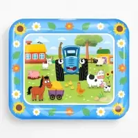 Акваковрик надувной, 60&times;50 см, фигурки EVA, Синий Трактор