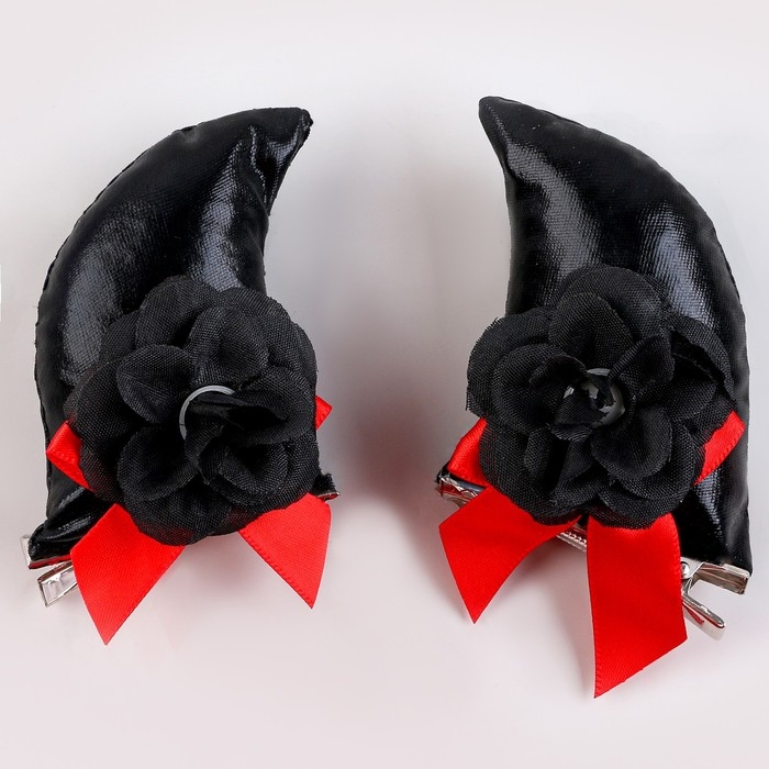 Карнавальные рожки на зажиме, набор 2 штуки Карнавальные рожки на зажиме, набор 2 штуки