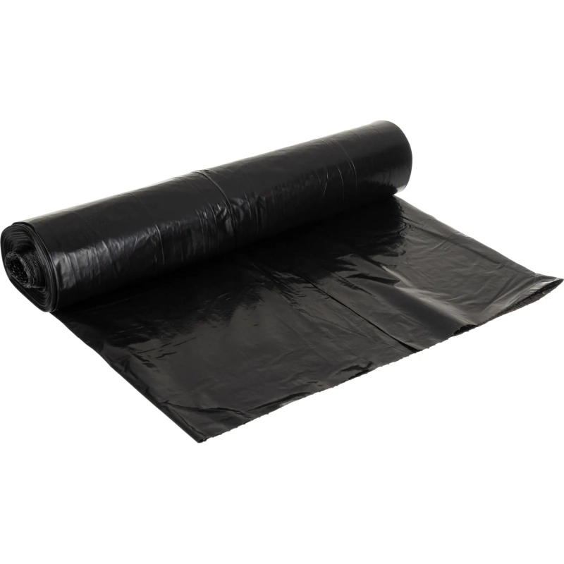 Мешки для мусора ПВД 120л 45мкм 20шт/рул черные 65x105см Luscan