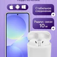 Наушники беспроводные Luazon i11, TWS, вкладыши, Bluetooth 5.0, 35/300 мАч, сенсор, белые
