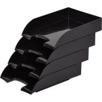 Лоток горизонтальный ATTAСHE, черный 4шт/упаковке