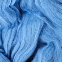 Шерсть для валяния 100% полутонкая шерсть 50 гр (015 голубой)