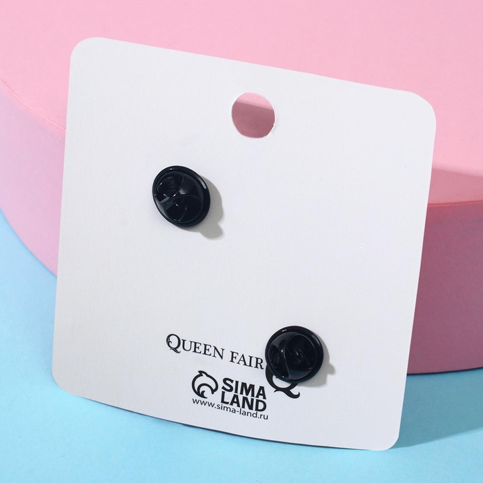 Значки-неразлучники «Сердца» бэст фрэндс, цвет бело-голубой в чёрном металле Значки-неразлучники «Сердца» бэст фрэндс, цвет бело-голубой в чёрном металле