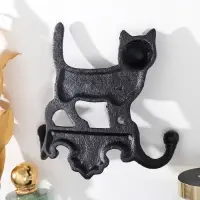 Крючки настенные чугун &laquo;Домашний кот&raquo;, ключница декоративная, 16&times;4&times;16 см