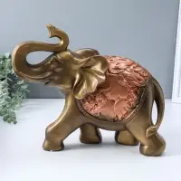 Копилка для денег &laquo;Слон сафари&raquo;, бронза с золотом, 30&times;35&times;17 см