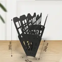 Лоток для бумаг Calligrata &laquo;Доступный офис&raquo;, А4, веерный, 4 отделения, чёрный