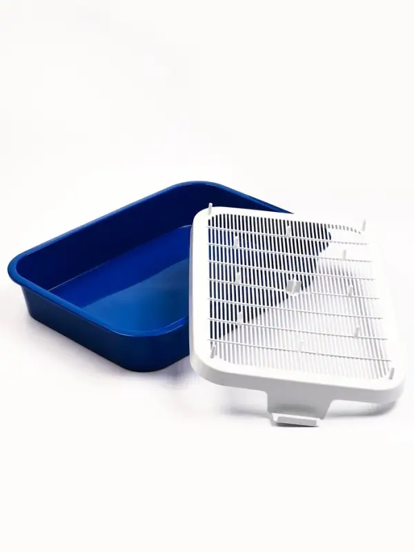 Туалет "Белла мини" для кошек, с сеткой, 35 х 26  х 6 см, Синий