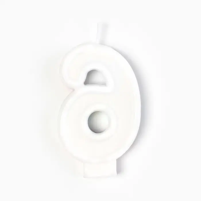 Свеча для торта, цифра 6 «С Днем рождения», 3,5 х 6,8 см Свеча для торта, цифра 6 «С Днем рождения», 3,5 х 6,8 см