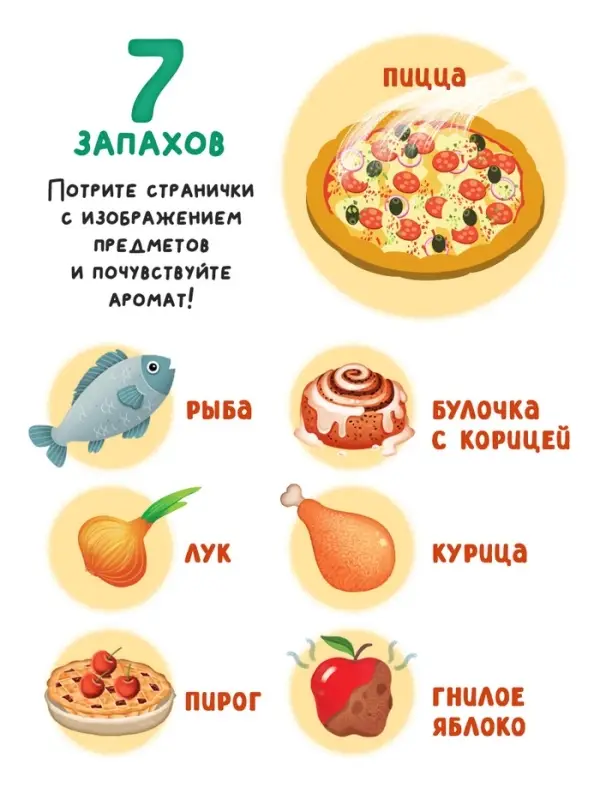 Книга с окошками &laquo;Что готовит мама?&raquo;, 7 ароматов