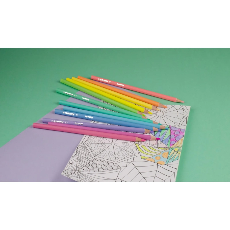 Карандаши цветные 24 цв. 3-гран, Kores Kolores Pastel, 93321