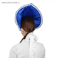 Кокошник "Три снежинки", атлас, цвет синий