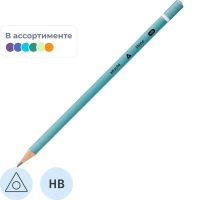 Карандаш чернографитный Attache Shine, трехгранный, б/ласт, ассорти