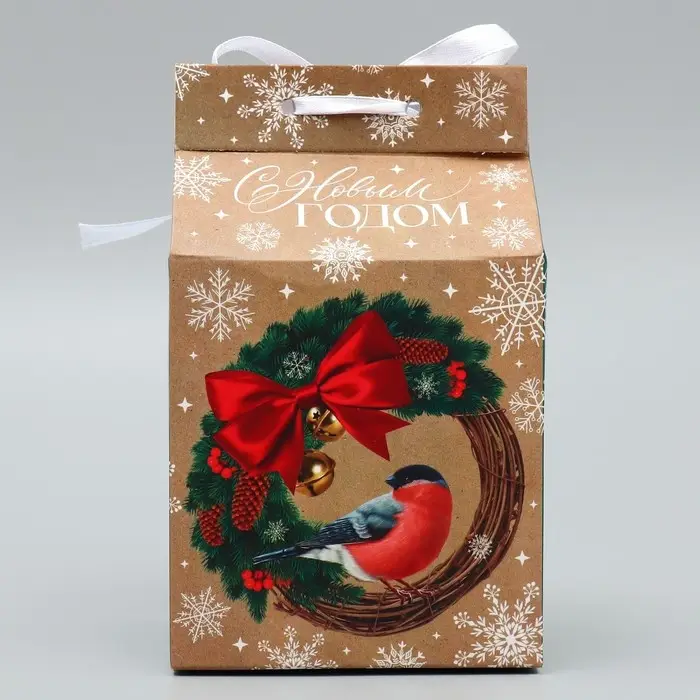 Упаковка для кондитерских изделий «С Новым годом», снегирь, 8 х 10 х 16 см, Новый год Упаковка для кондитерских изделий «С Новым годом», снегирь, 8 х 10 х 16 см, Новый год