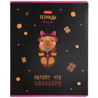 Тетрадь 48л кл Hatber "Потому что Капибара", на скобе, скругл углы, 60-65г/м&sup2; 5В МИКС