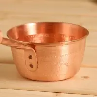 Ковш - черпак для бани и сауны, 400 мл, медь, деревянная ручка