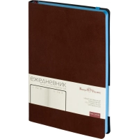 Ежедневник недатированный коричневый А5  MEGAPOLIS SOFT 3-470/06