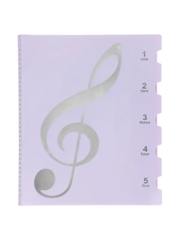 Нотная папка - 20 файлов 40 листов фиолетовая