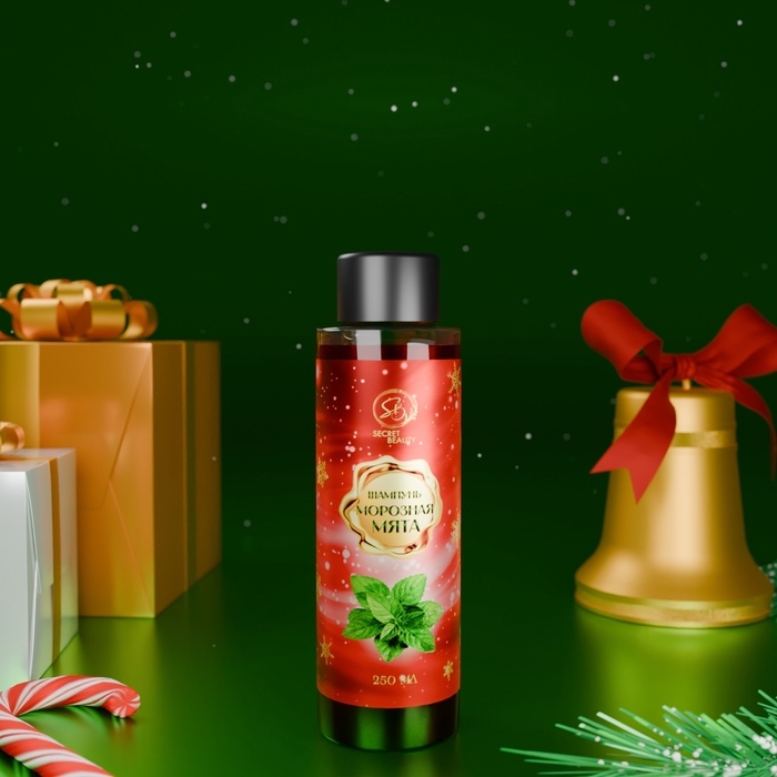Шампунь для волос «Secret Beauty», аромат морозной мяты, красная серия, 250 мл