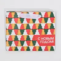 Пакет подарочный новогодний ламинированный «Ёлки», 15 х 12 х 5.5 см Пакет подарочный новогодний ламинированный «Ёлки», 15 х 12 х 5.5 см
