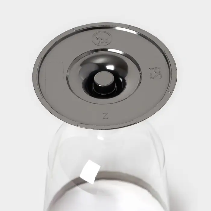 Бокал пластиковый одноразовый для вина «Кристалл», 200 мл, с металлизированными каемками, цвет прозрачный, 6 шт/уп