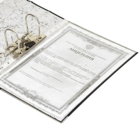 Папка-регистратор 75мм Attache А4, черная РР/бумага, мет уголок