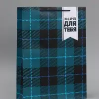 Пакет подарочный ламинированный, упаковка, Real man, L 28&times;38&times;9 см