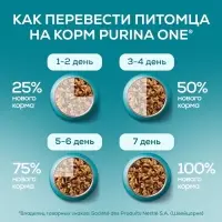 Влажный корм Purina One для домашних кошек, курица/морковь, 75 г