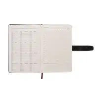 Ежедневник недатированный формат А5, с хлястиком, 128л, линия, пвх, Черный Ежедневник недатированный формат А5, с хлястиком, 128л, линия, пвх, Черный