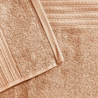 Набор полотенец махровых Luscan/бордюр 400г/м2, 70х140 беж, 5 шт/уп