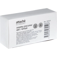 Зажимы для бумаг 32мм 12шт/уп, в карт,кор, цвет черный