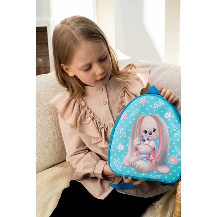 Мягкая игрушка в рюкзаке «Малышка Li», заяц, 25 см Мягкая игрушка в рюкзаке «Малышка Li», заяц, 25 см