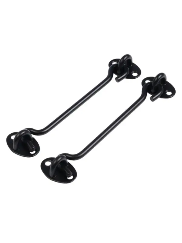 Крючок ветровой LOCKLAND KV001, L=150 мм, нержавеющая сталь, черный, 2 шт.