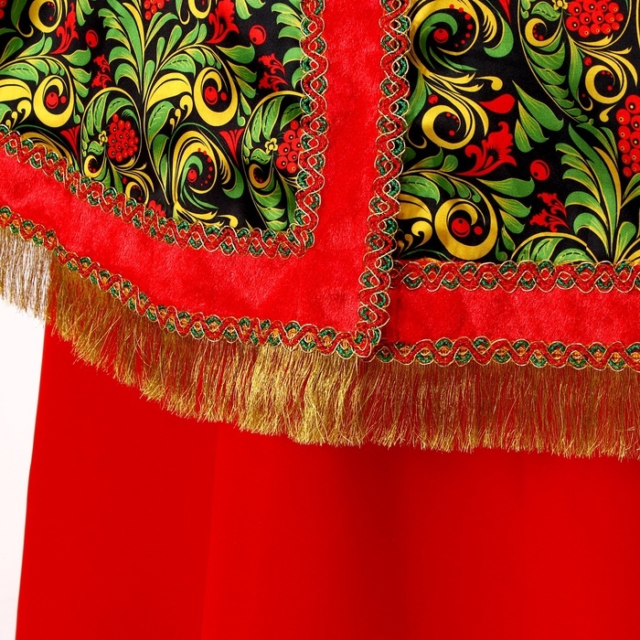 Карнавальный костюм «Народные гуляния. Рябиновые гроздья»: накидка, кокошник, юбка, р-р 42-50 Карнавальный костюм «Народные гуляния. Рябиновые гроздья»: накидка, кокошник, юбка, р-р 42-50