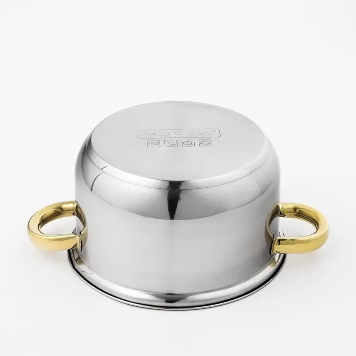 Кастрюля Доляна &laquo;Роскошь&raquo;, 2.2 л, d=19 см, со стеклянной крышкой, капсульное дно, нержавеющая сталь, хромированная