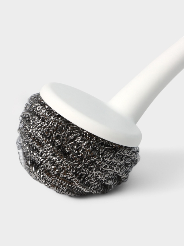 Щётка для мытья посуды с металличкой губкой Breeze, удобная ручка, 30×6 см Щётка для мытья посуды с металличкой губкой Breeze, удобная ручка, 30×6 см