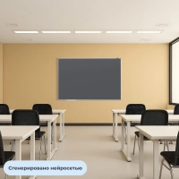 Доска магнитно-меловая 100х150см Attache черная в алюмин. профиле