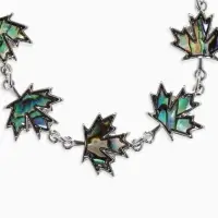 Браслет цепочка &laquo;Галиотис. Лист Клёна&raquo;, L=17 см, + удлинитель 5 см, цвет серебро, разноцветный