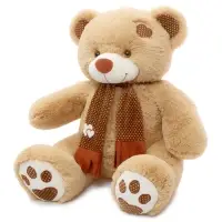 Мягкая игрушка &laquo;Медведь Тони с шарфом&raquo;, цвет кофейный, 60 (120) см