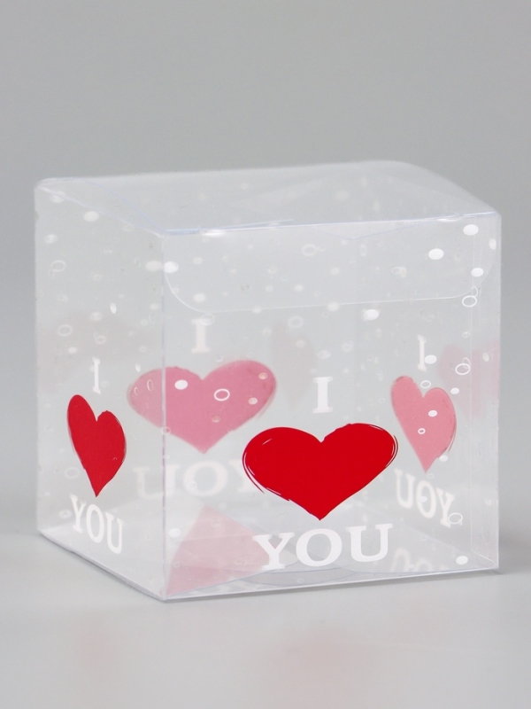 Складная коробка из PVC I love you, 7 х 7 х 7 см 5шт Складная коробка из PVC I love you, 7 х 7 х 7 см 5шт