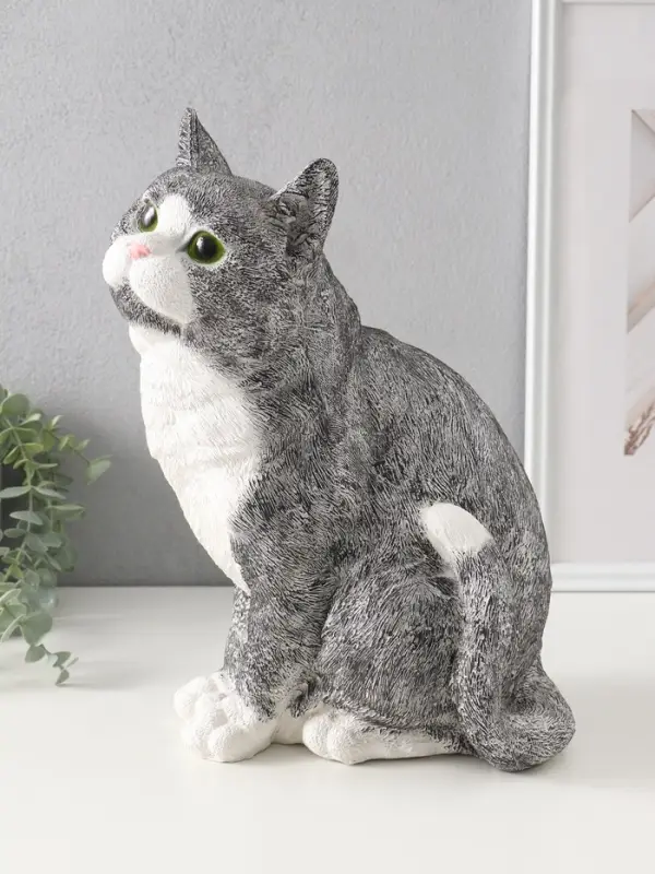 Фигурка (гипс) Кошка Серая. Высота 31,5 см, Ширина 16 см, Длина 24 см. Фигурка (гипс) Кошка Серая. Высота 31,5 см, Ширина 16 см, Длина 24 см.