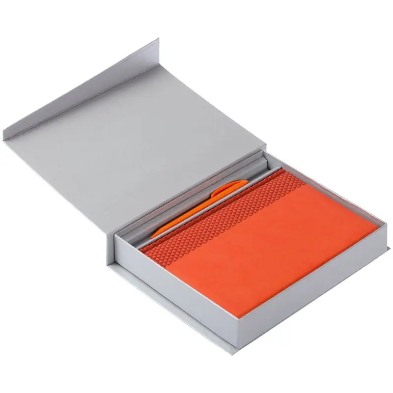 Коробка Duo под ежедневник и ручку, серая Коробка Duo под ежедневник и ручку, серая