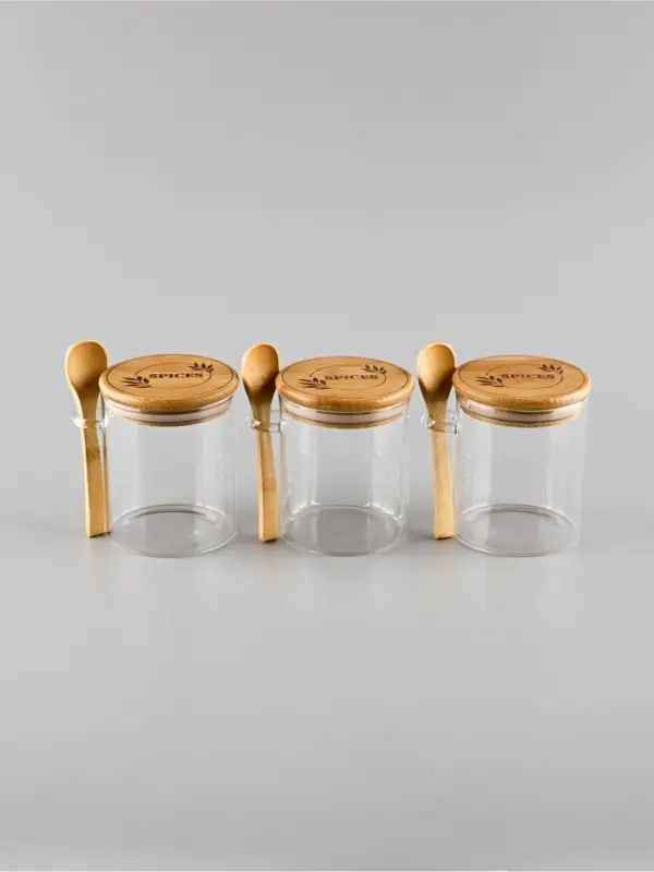 Набор банок с ложкой "Spices", 3 шт