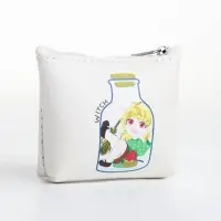 Кошелёк детский &laquo;Аниме girl&raquo;, монетница, на молнии, с рисунком, белый