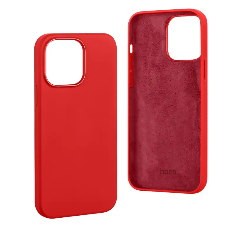 Чехол IPH 13 PRO (6.1) Pure series protective case HOCO Red Чехол IPH 13 PRO (6.1) Pure series protective case HOCO Red
