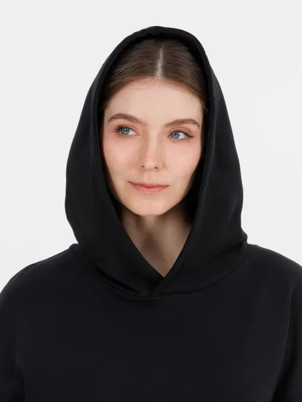 Худи оверсайз унисекс Outshine, черное, размер XS/S