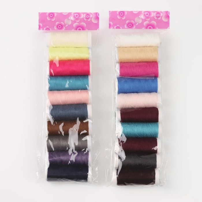 Набор ниток «Радуга», 40/2, 36,5 м, 10 шт, цвет МИКС Набор ниток «Радуга», 40/2, 36,5 м, 10 шт, цвет МИКС