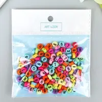 Набор бусин для рукоделия и плетения &laquo;Арт Узор. Разноцветные цифры&raquo;, пластик, 20 г, 0.7&times;0.7 см